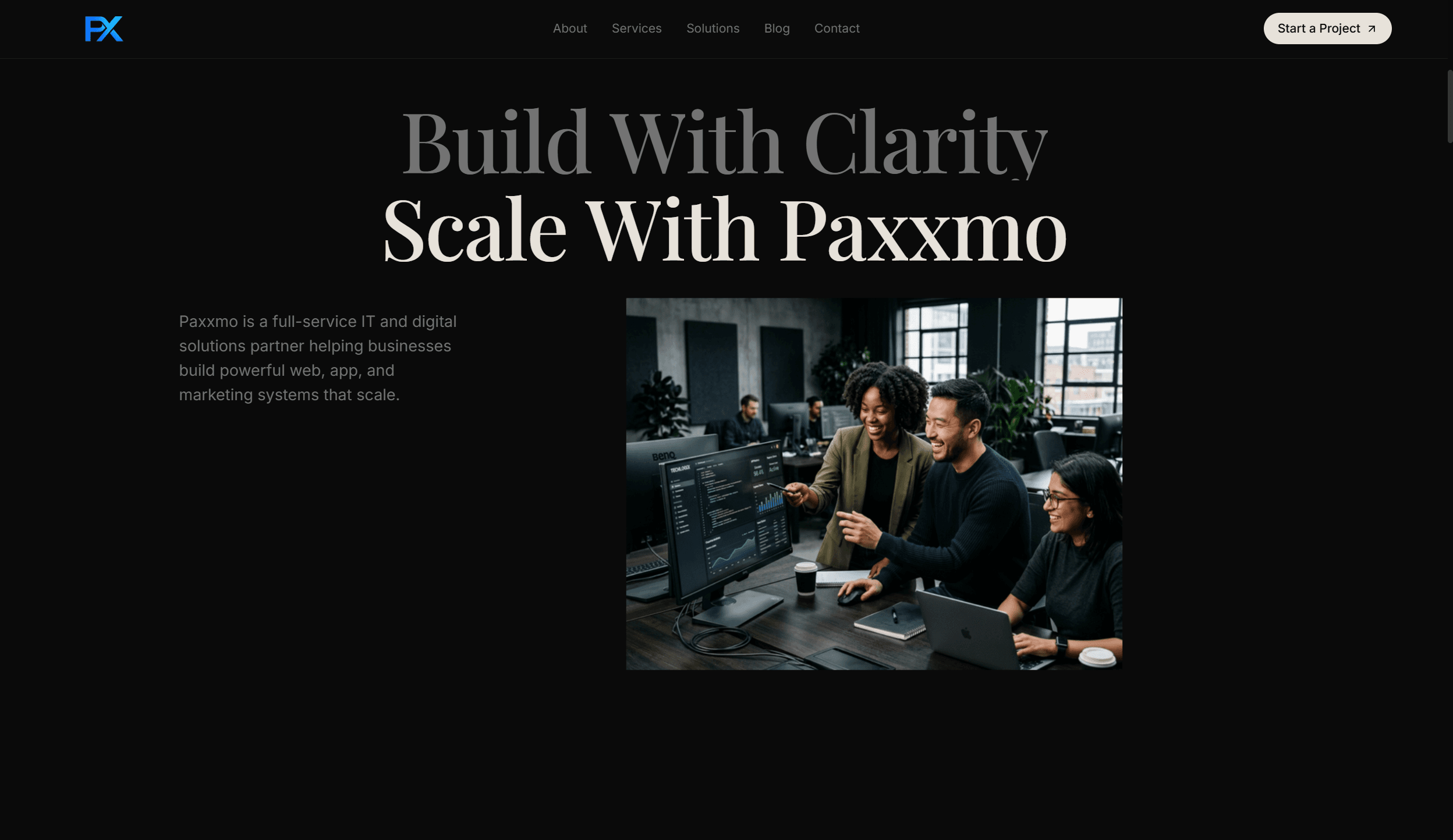 PAXXMOの画面